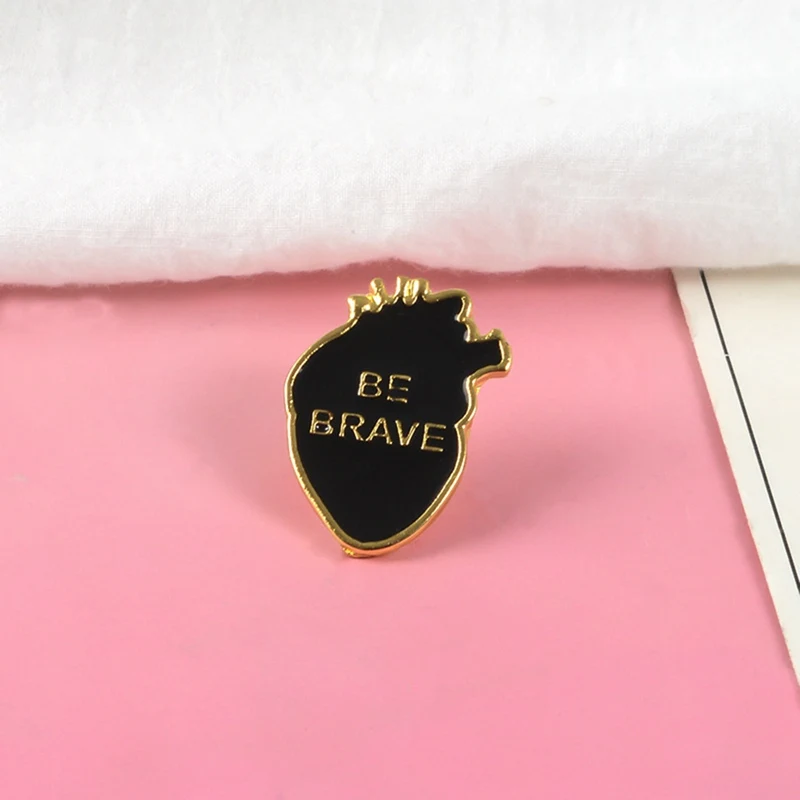 

Organ Heart Enamel Pin Starry Heart Brave Cats Bloodthirsty Hug Brooches Bag Clothes Lapel Pin Badge Medical Jewelry Gift