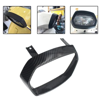 

ABS Carbon Headlight Bezel Trim Guard Lamp Cover For VESPA 150 Sprint Black