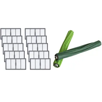 

1 Pairs of Multi-Surface Rubber Brushes for IRobot S9(9150) & 10 Pack Hepa Filters for IRobot Roomba S Series: S9(9150)