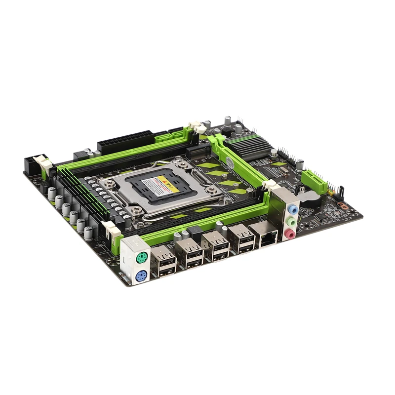 Материнская плата X79 Lga 2011 4xDdr3 двухканальная память 64 ГБ Sata 3 0 Pci E 8Usb для