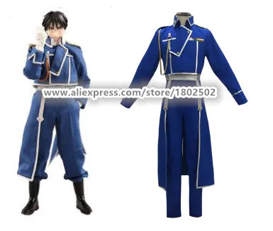 

Full Metal Alchemist Roy Mustang Cosplay Costume Military Uniform Suit