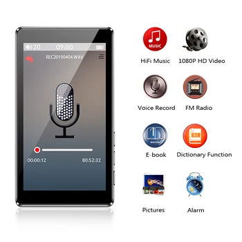 

2019 Newest RUIZU D20 8GB Music Player 3inch Full Touch Screen MP3 Player Support FM Radio Video E-book Player Built-in Speaker