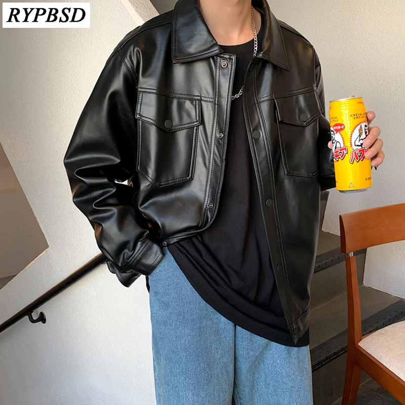 faux leather jacket men