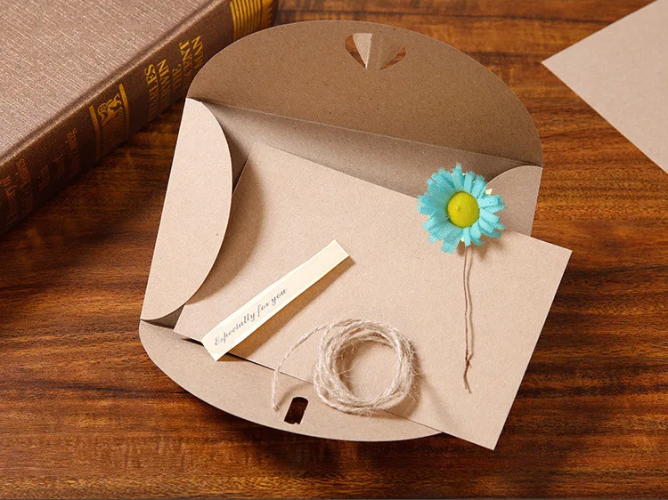 Чэнь веер Ретро Kraftpaper ручной работы сушеные Цветочные Открытки творческие DIY blessation универсальные пустые карты Отец День карты