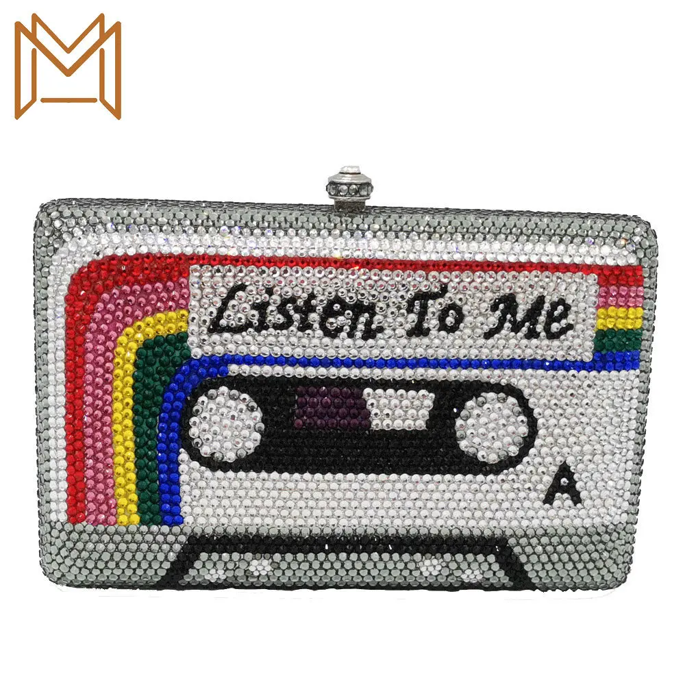 

Evening Bag Metal Dinner Package Full Drill Hand Package Magnetic Tape Woman Package Banquet Package