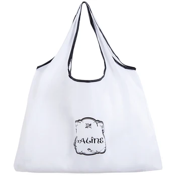

New Hot Eco Storage Handbag Polyester Folding Shopping Bags 43*55cm Large Resuable Shopping Grocery Bag for Supermarket