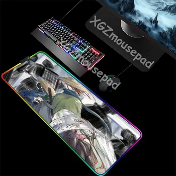 

XGZ Large RGB Gaming Mouse Pad Black Lock Edge Anime Tramp Swordsman Custom Office Computer Desk Mat Speed Rubber Non-slip Xxl