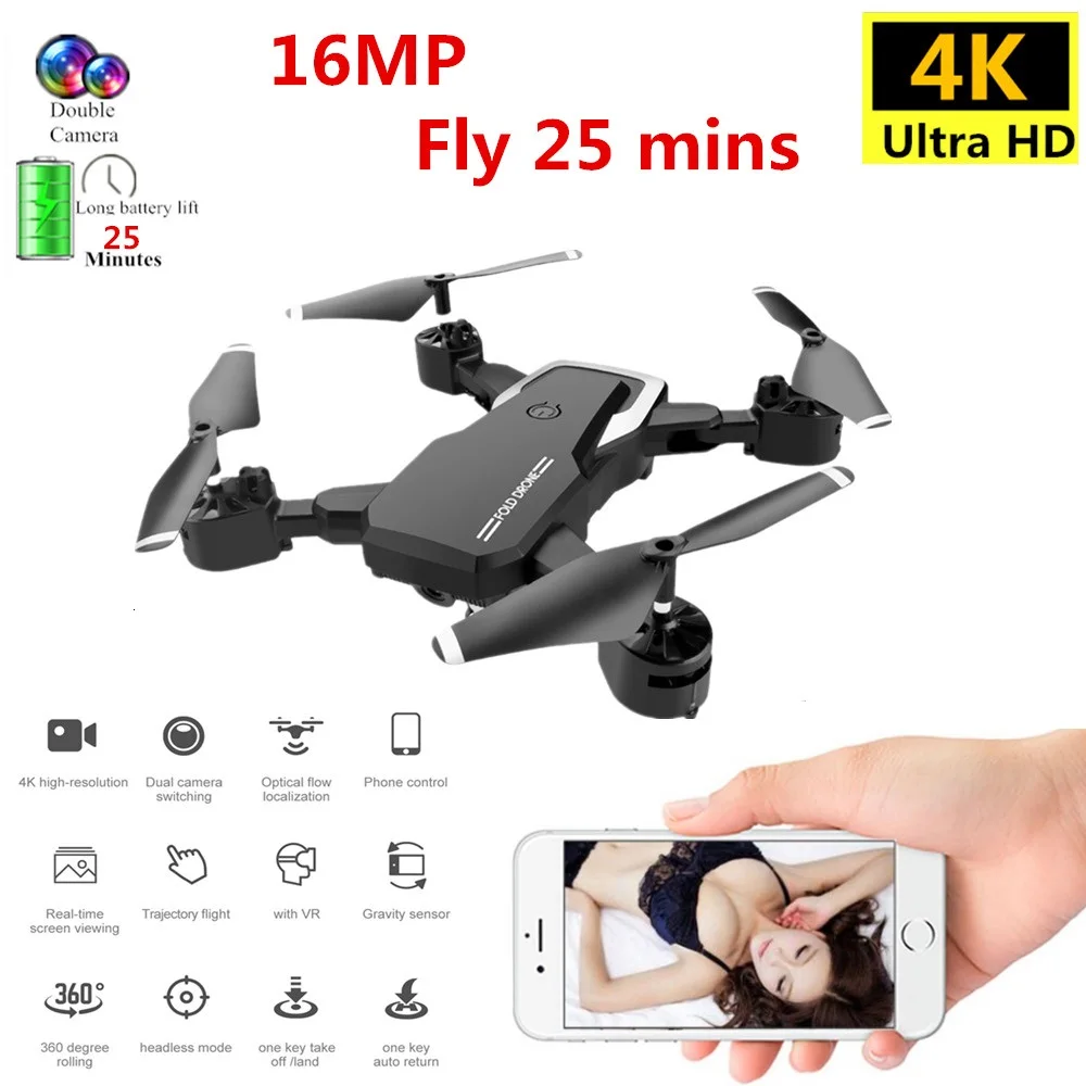 2020 LF609 мини Дрон 4K с HD камерой Wi Fi 1080P камера Follow Me Квадрокоптер долгий срок службы