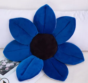 Baby Bathtub Foldable Bath Blooming Flower Tub for Baby Anti-slip Blooming Sink Bath For Baby Play Toddler Bath Sunflower Cushio - Цвет: dark blue
