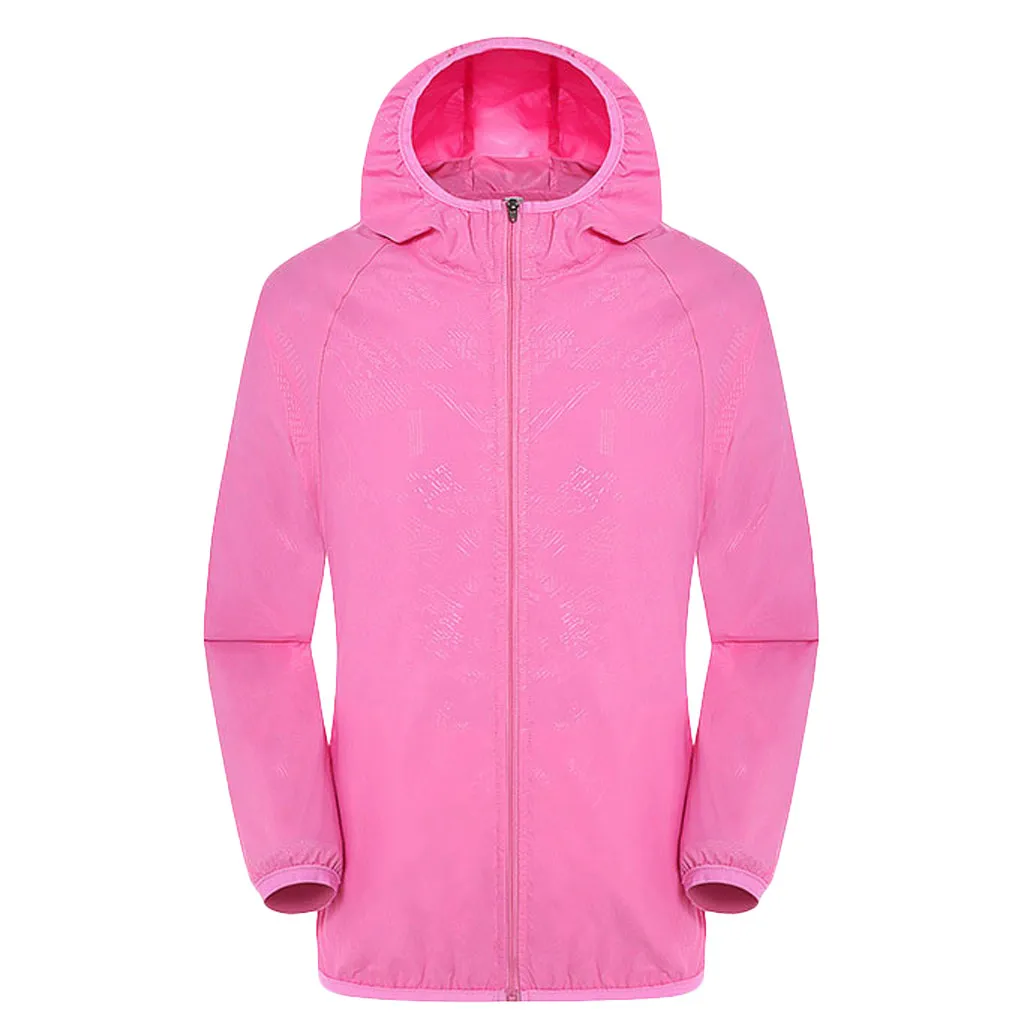 Pink Мужские пальто, женские повседневные куртки, Ветрозащитный Ультра-светильник, непромокаемая ветровка, высокое качество, верхняя одежда, осенние мужские топы, блузка - Цвет: Pink