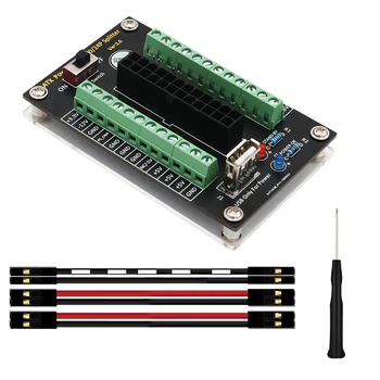 

Upgrade Version ATX 24/20 Pin Power Supply Breakout Board Module with USB 5V Port and Acrylic Base