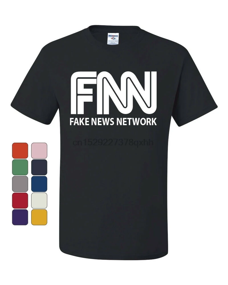 Забавная карикатура FNN футболка с имитацией новостей Трампа президент (2) |