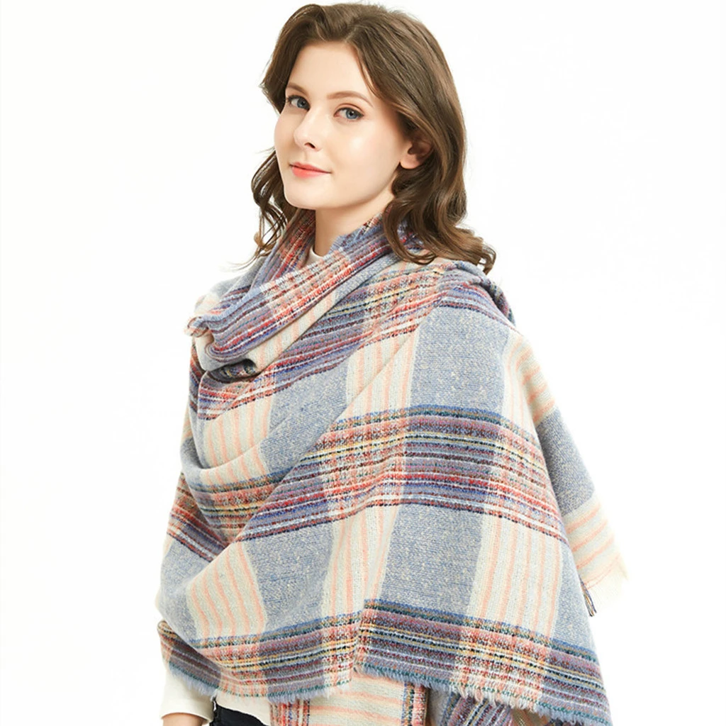 Hot 2019 New Spring Winter Scarf For Women Plaid Warm Cashmere Scarves Shawls Female Wraps Blanket Lady 919