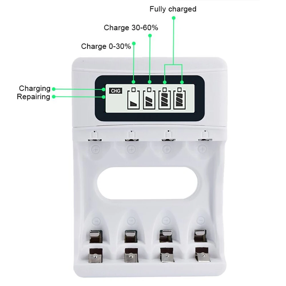 PALO Smart USB зарядное устройство для Ni-MH Ni-CD AA AAA аккумуляторная батарея с 2 шт AA+ 2 шт AAA перезаряжаемые батареи