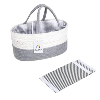 

Baby Diaper Organizer Portable Holder Bag Caddy 100% cotton Changing Nappy Kids Storage Carrier Bag