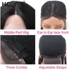 Middle Part Lace Front Wig 28inch Straight Lace Part Wig 13*1 Remy Brazilian Straight Human Hair Wig Pre Plucked With Baby Hair ► Photo 2/6