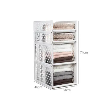 

Daily Storage Closet For Storage Of Clothes Shirts Clothing Layered Partition Closet Compartment Storage Drawer Storage Basket