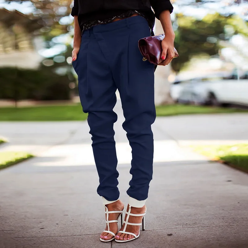 

2019 Newest Fashion Harem Pants Women Casual Joggers Running Sweat Pants Streetwear Femme High Waist Solid Trousers Loose Pants