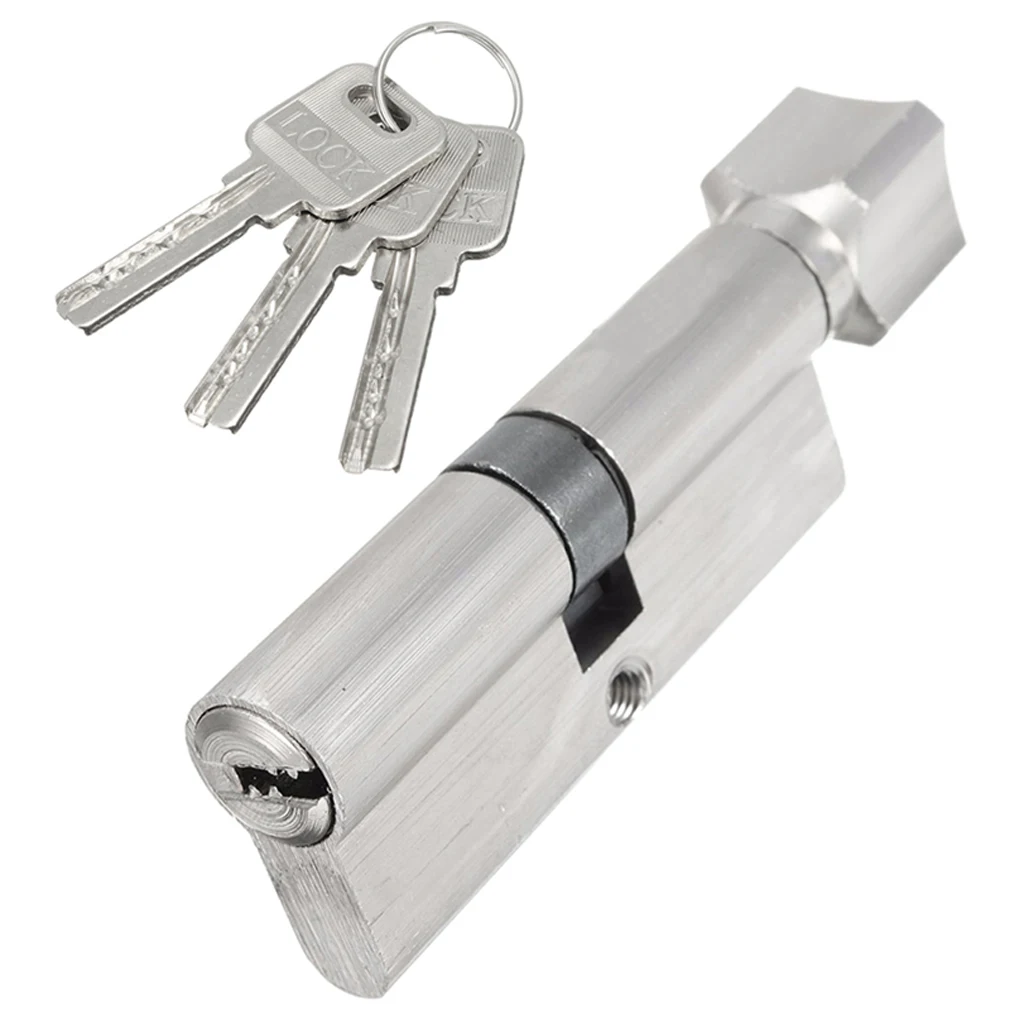 Thumb Turn Security Cylinder Lock Barrel With Keys For Garage /Sliding Door