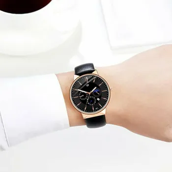 

Quartz Watch Men Sports Wrist Watches Clock Hour 2019 Hot Man Leather Watch Late Letter New Pointer Glow Watches 2019 Horloge