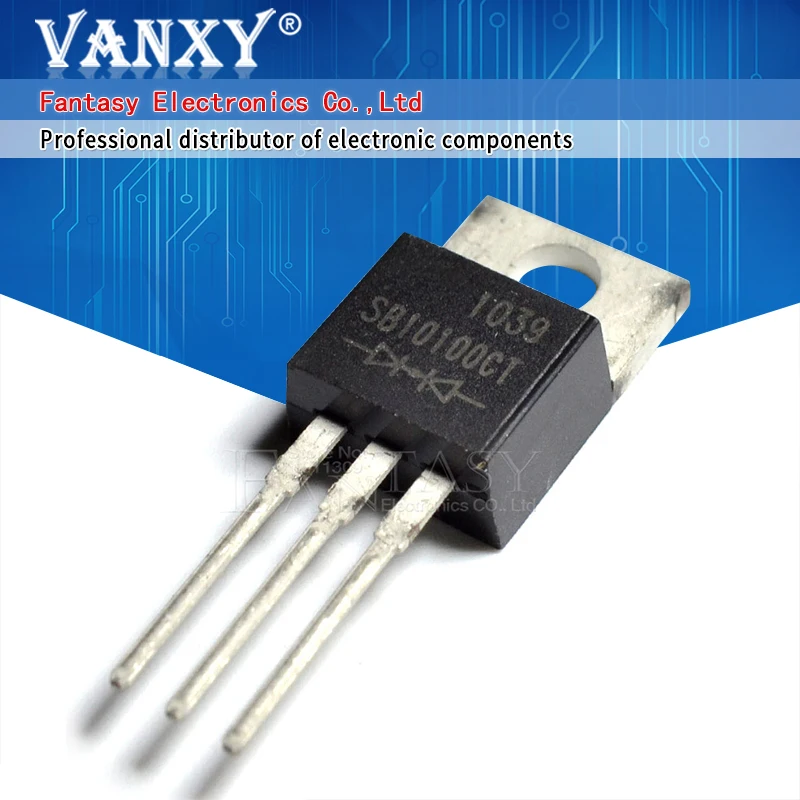 10 шт. SB10100 TO220 10A 100V SCHOTTKY SB10100CT TO 220 Барьерный выпрямитель 3PIN|schottky 10a|schottky barrier