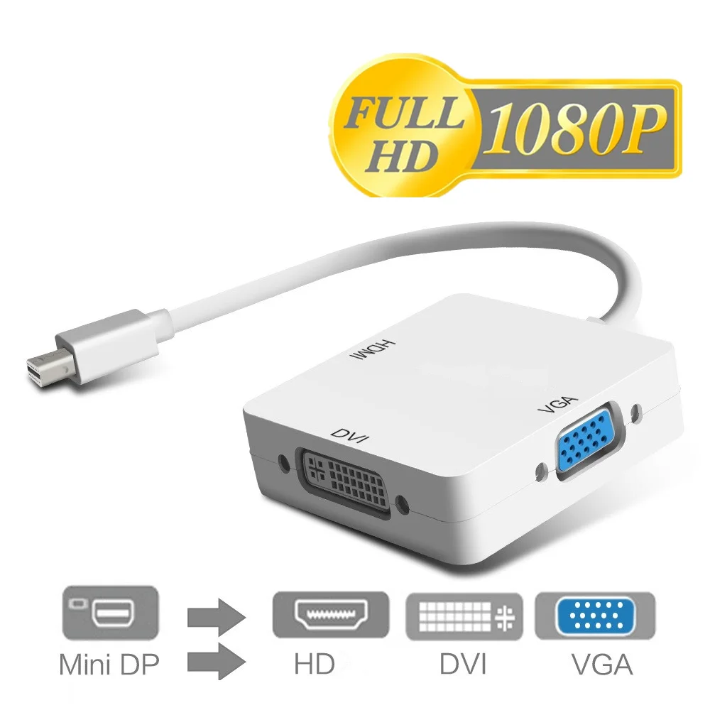 Hdmi Cable Hdmi To Av Adapter Audio Video Converter Adapter Hdmi To Vga Adapter Hdmi Splitter Converter Wii To Hdmi Adapter Mini displayport DP Thunderbolt to DVI VGA HDMI-compatible Converter Adapter cable for iMac Mac Mini Pro Air Book TO Monitor TV