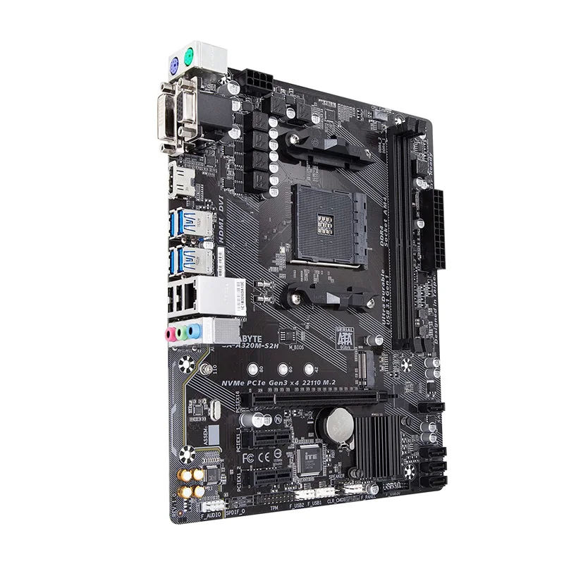 Placa-mãe Gigabyte A320M-S2H ddr4 32gb pci-e 3.0 m. 2 32gb amd ryzen athlon
