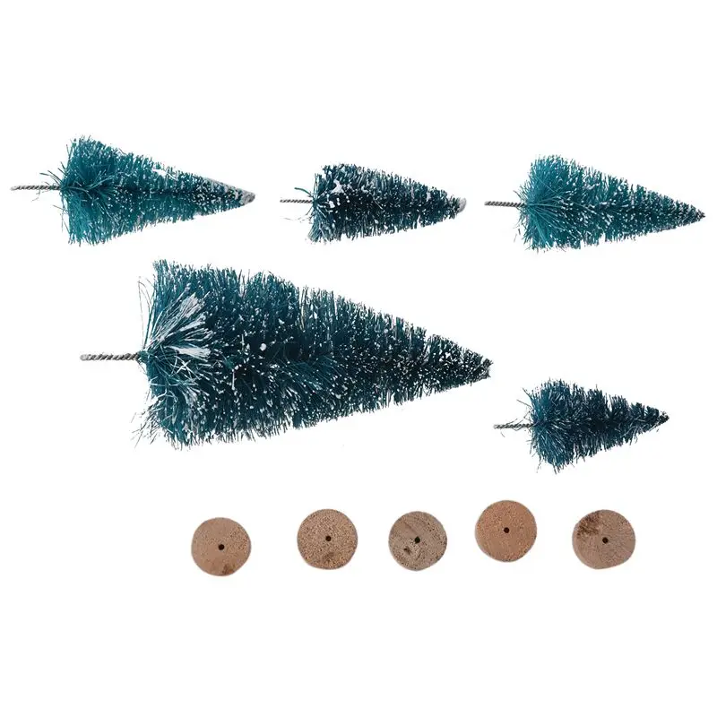 

Promotion--5pcs Snowflakes Mini Artificial Christmas Tree Festival Ornament Decoration