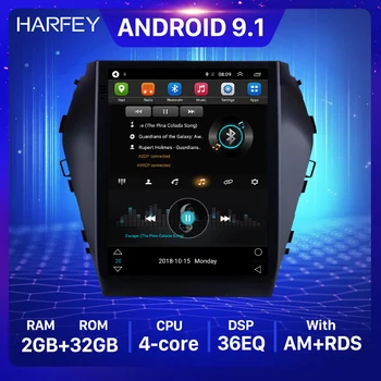 

Harfey Head Unit 9.7" Car Auto Player For 2015 2016 2017 Hyundai Santafe IX45 GPS Navigation Android 9.1 Radio Digital TV 4G LTE