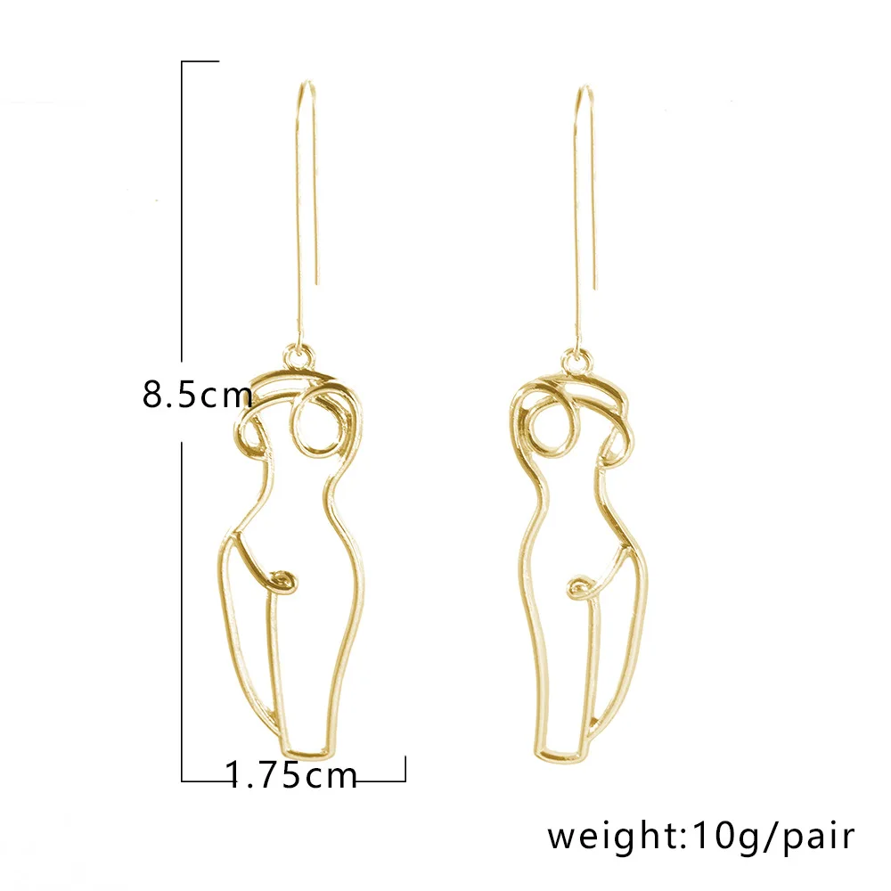 Drop Earrings VG 6YM Punk Style Body Drop Earrings For Women Retro Abstract Hollow Out Statement Hand Metal Fashion Dangle Earring Jewelry