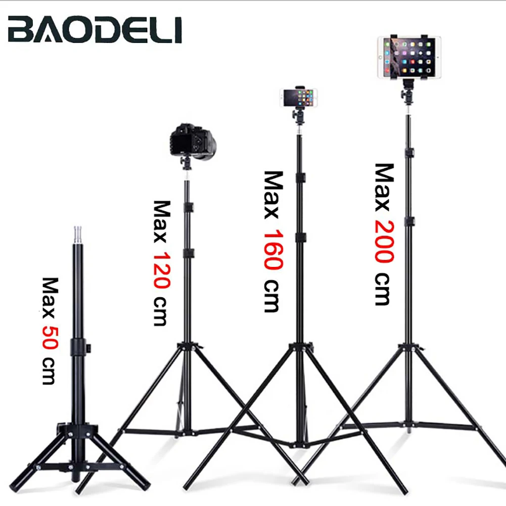 Best BAODELI Camera Stand Statief Holder Lightstand Mobile Dslr Tripod For Phone Photo Studio Softbox Background Lighting Sony X3000