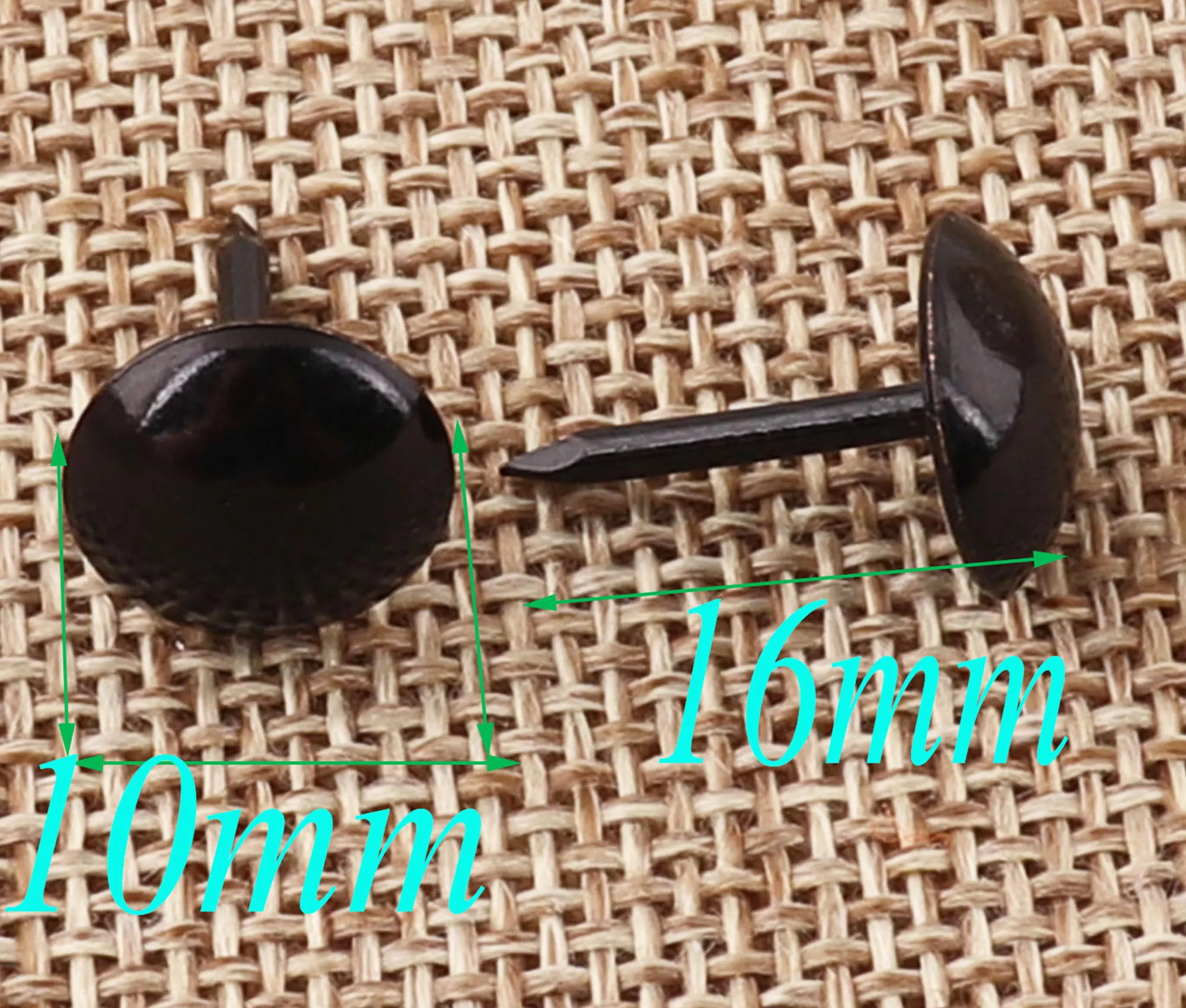 

50-100Pcs Black Upholstery Tacks,Nailhead Tacks Rivets Upholstery Tacks Nails,Thumb Tacks Old Tacks Studs Nails 10 mm -Wholesale