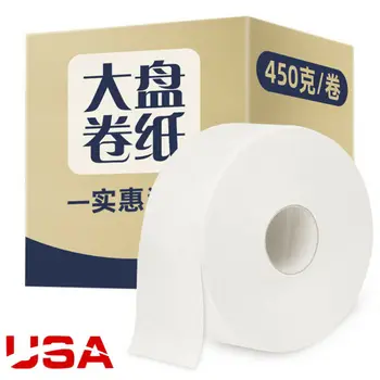 

Big Tissue Paper Roll White Toilet Paper 4 Ply Bulk Bath Tissue Smooth Soft Comfortable for bathroom Kitchen Living room 420g