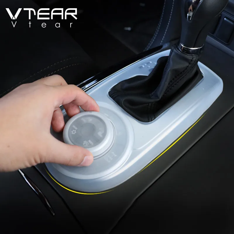 Vtear para Nissan Patrol Y62 Infiniti Qx80 Armada cubierta de Panel de cambio de marchas Interior de goma suave accesorios de caja de cambios a prueba de polvo Auto