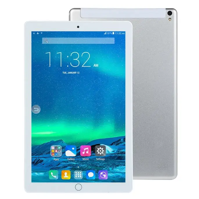 New Google Android 8.0 10 inch 10 Core Tablets 4G LTE Phone Call Tablet 6GB 128GB Dual SIM 5.0MP Wifi GPS Tablets 10 Pad - Комплект: silver