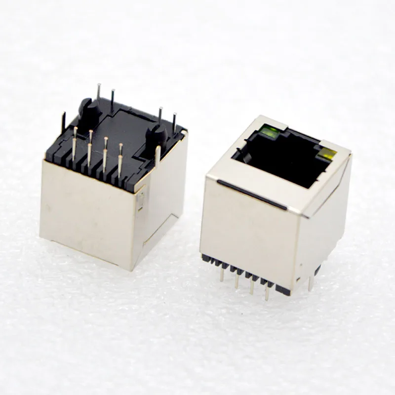300cs новый сетевой разъем RJ45 5224 180 градусов прямая розетка Вертикальная с экраном