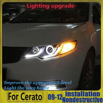 

For KIA Forte Cerato LED Head Lamp Bi-Xenon Projector Lens 2009-2014 Year LED Headlights With Daytime Running Light