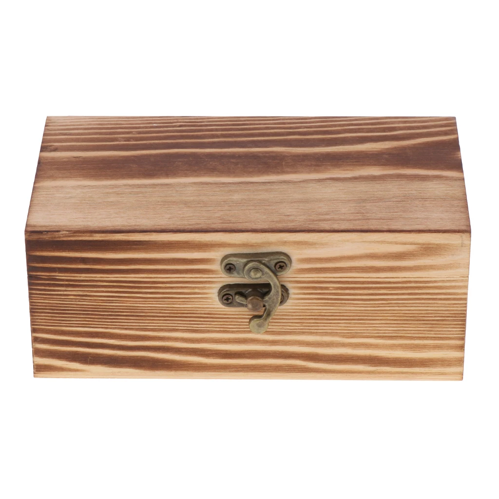 

Wooden Jewelry Box with Lock Storage Rings Holder Trinket Case Organizer Mother Daughter Gift Present