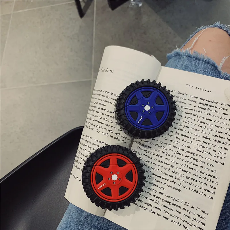 

Luxury Cute tyre Case For Apple Airpods 2/1 Cover Funny Silicone Bluetooth Earphone Case For airpod Charging Headphone Case Box