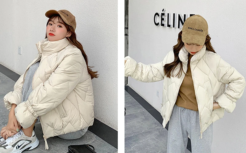 New Women Winter Short Coat Female Stand Collar Parka Thick Cotton Casual Jacket Autumn Warm Fashion Padded