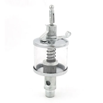 

50mL Engine Machine Lubricator Oil Gravity Drip Feed Oiler Clear+Silver