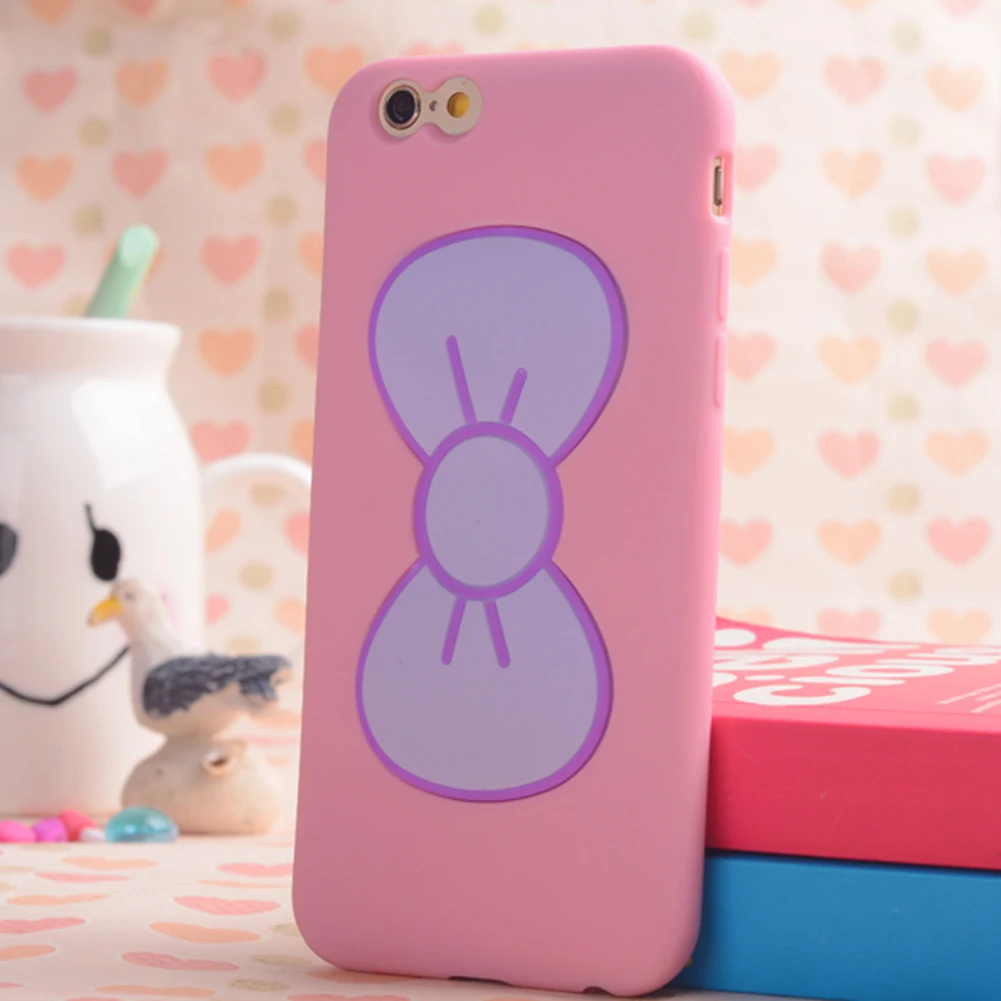 Для 6 / 6s (4 7 '') /для iPhone6 plus (5 5'') 3D украшенные бантом бабочкой с держателем