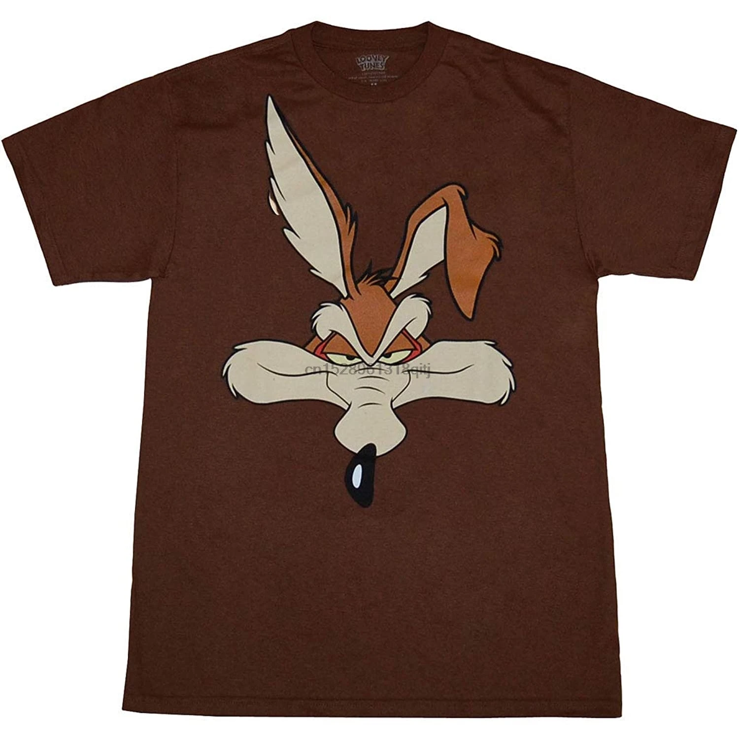 Looney Tunes Character Face T-Shirt (Wile E. Coyote Brown X-Large) | Мужская одежда