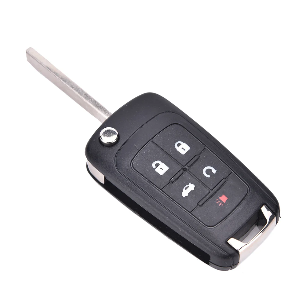 

New 5 Button Flip Folding Key Shell Remote Case Fob For CHEVROLET Camaro Volt