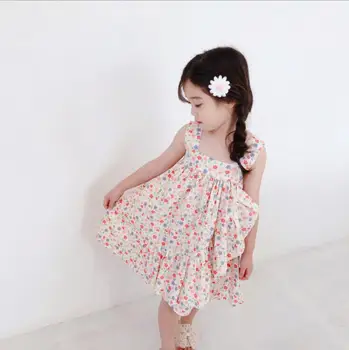 

2020 new wholesale baby girls printed dress fashion kids girls dresses 2-8 years
