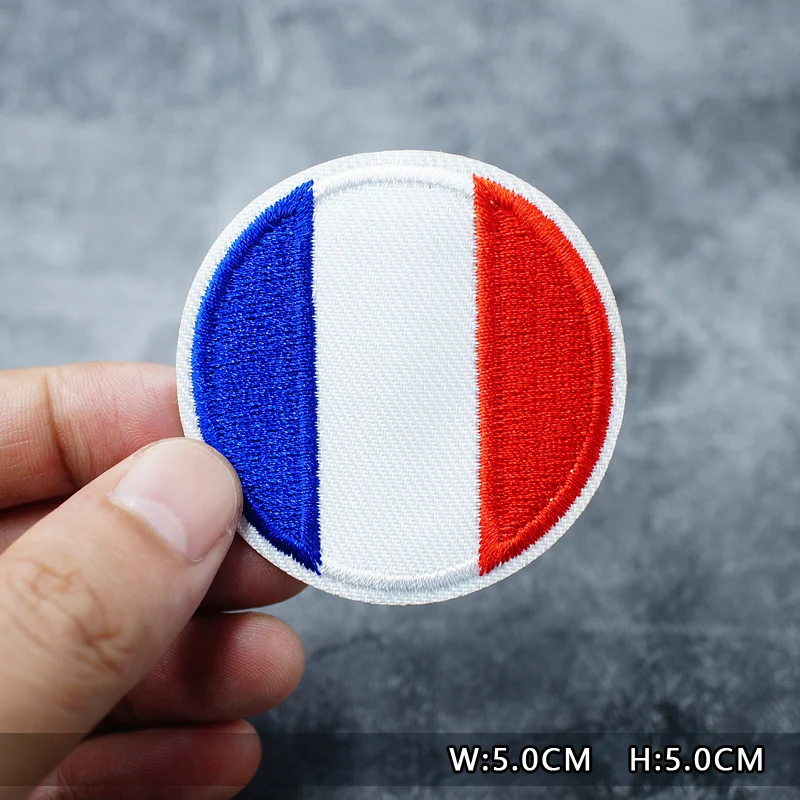 National Flag Patches Embroidery For T-Shirt Iron On Appliques Clothes Jeans Stickers Badges Country The Stars And Stripes