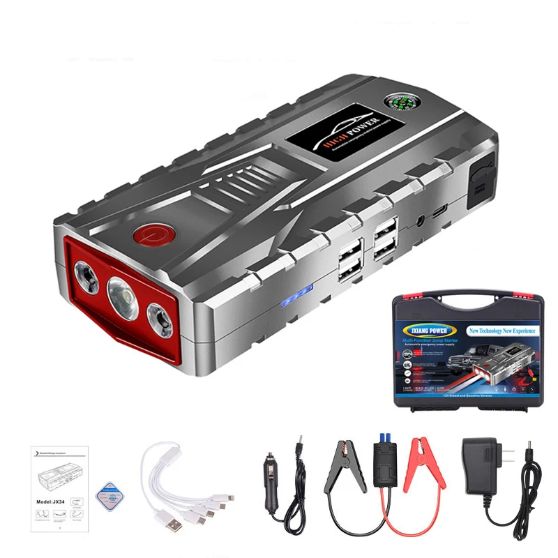 Fast Portable Charger 21000mAh Car Jump Starter Power Bank 12V 800A Engine Battery Charger Booster 