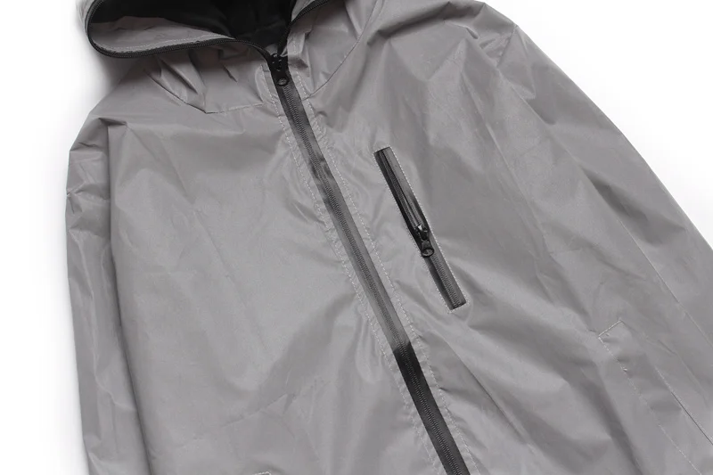 Новая полностью Светоотражающая куртка для мужчин/женщин harajuku ветровка куртки с капюшоном хип-хоп Уличная Ночная блестящая куртка на молнии