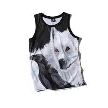 3D жилет мужской свободный баскетбольный спортивный летний молодежный жилет большого размера для фитнеса с широким плечом без рукавов Футболка Whol