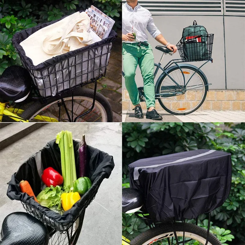 BMDT-cesta trasera para bicicleta, canasta de para de Metal impermeable con red de carga y cubierta impermeable a prueba de lluvia - AliExpress